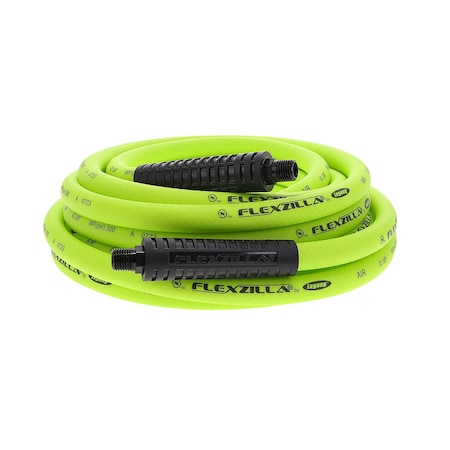 Flexzilla Air Hose, 3/8in x 25ft, 1/4in MNPT Fittings, ZillaGreen HFZ3825YW2-E